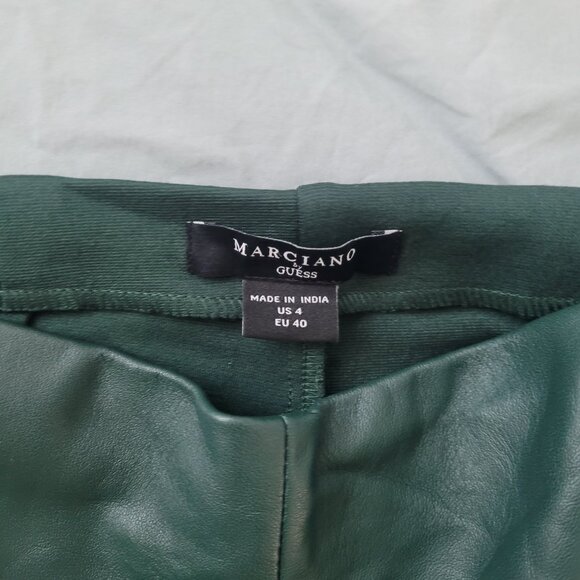 NEW MARCIANO Women's Size 4 Leggings Coy Leather High Rise Alpine Grove - Picture 4 of 9